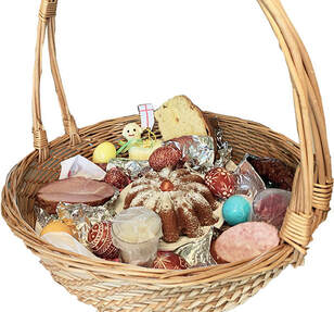 Easter basket ready for blessing
